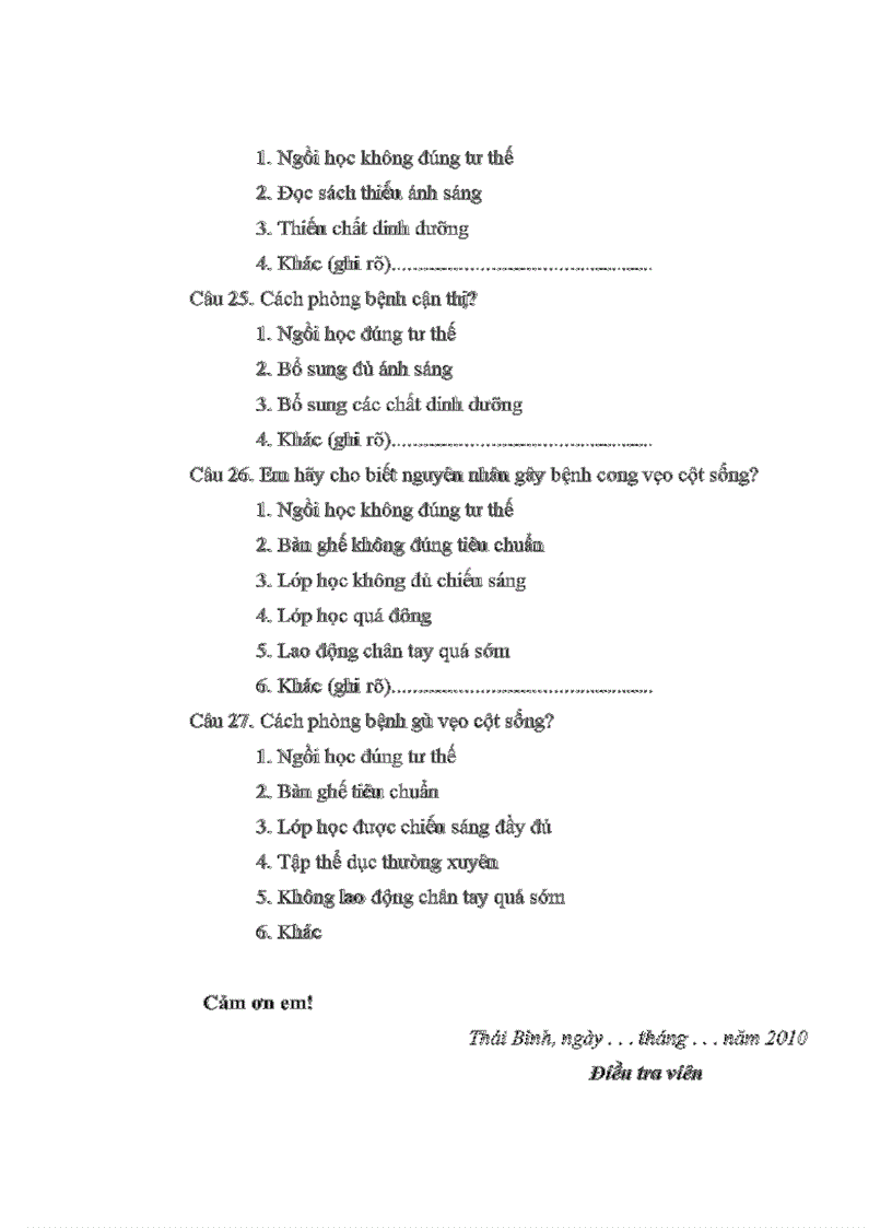 image for page Đánh giá điều kiện vệ sinh và một số bệnh tật ở học sinh tại các trường trung học cơ sở tỉnh Thái Bình năm 2010