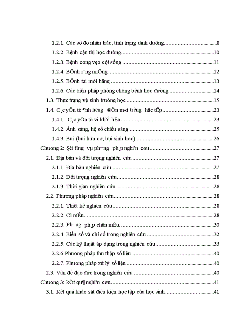 image for page Đánh giá điều kiện vệ sinh và một số bệnh tật ở học sinh tại các trường trung học cơ sở tỉnh Thái Bình năm 2010