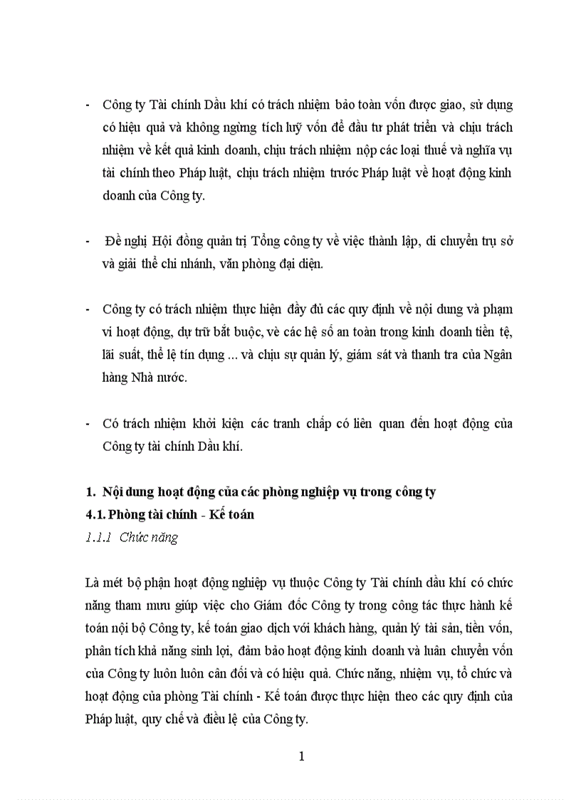 image for page Thực trạng hoạt động của Công ty Tài chính Dầu khí hiện nay