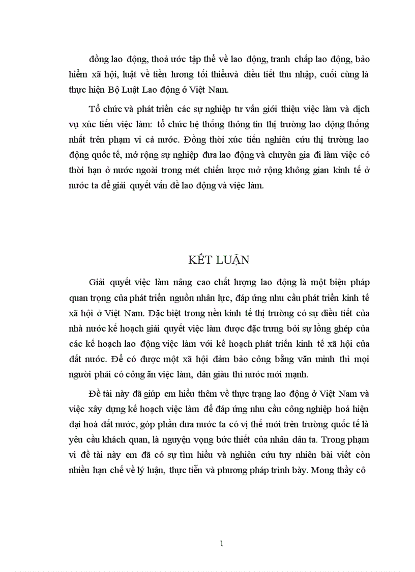 image for page Kế hoạnh lao động và việc làm và những giải pháp giải quyết việc làm trong thời kỳ kế hoạch 5 năm 2001ưư- 2005 ở Việt Nam