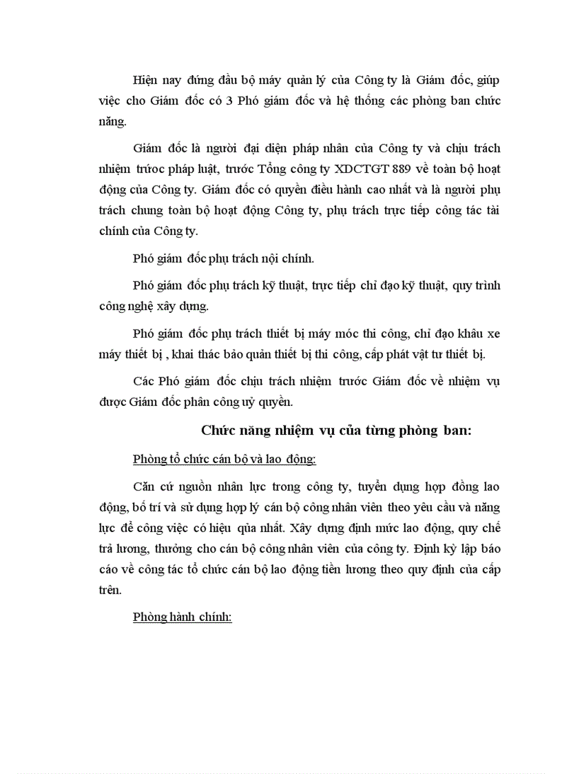 image for page Đặc điểm hoạt động sản xuất kinh doanh của công ty Xây dựng Công trình giao thông 889 - thuộc Tổng Công ty xây dựng công trình giao thông 8