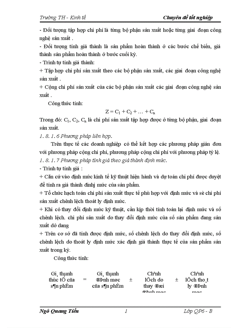 image for page Tổ chức công tác kế toán tập hợp chi phí sản xuất và tính giá thành sản phẩm ở xí nghiệp may đo X19