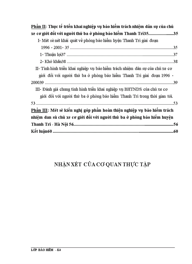 image for page Thực tế triển khai nghiệp vụ bảo hiểm trách nhiệm dân sự của chủ xe cơ giới đối với người thứ ba ở phòng bảo hiểm huyện Thanh Trì - Hà Nội