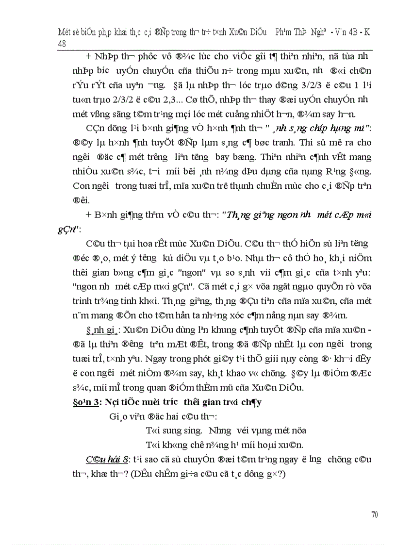 image for page Một số biện pháp khai thác cái đẹp trong thơ trữ tình xuân diệu dạy ở trường THPT hiện nay