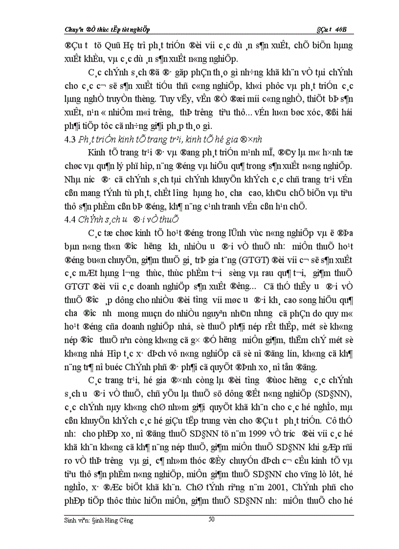 image for page Thực trạng về chính sách đầu tư với việc phát triển sản xuất nông nghiệp của Việt nam
