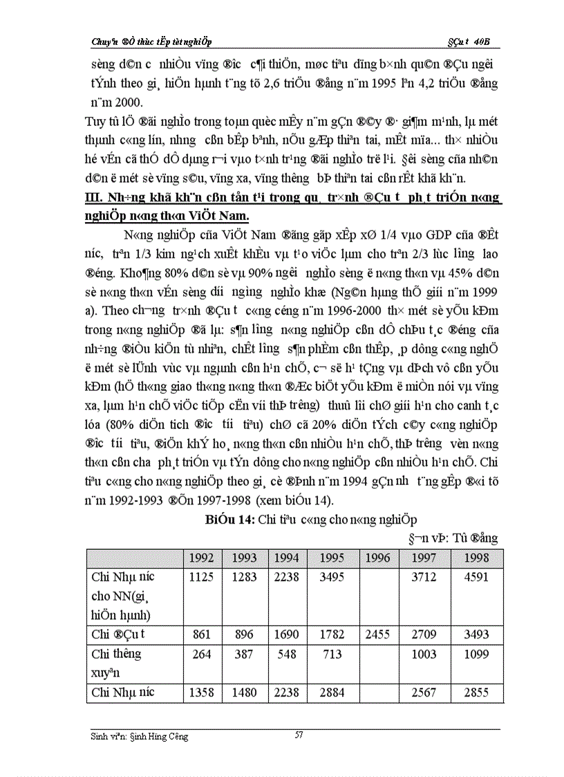 image for page Thực trạng về chính sách đầu tư với việc phát triển sản xuất nông nghiệp của Việt nam