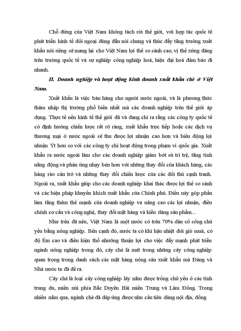 image for page Thực trạng hoạt động sản xuất kinh doanh và thị trường xuất khẩu chè hiện nay của Công ty cổ phần chè Kim Anh