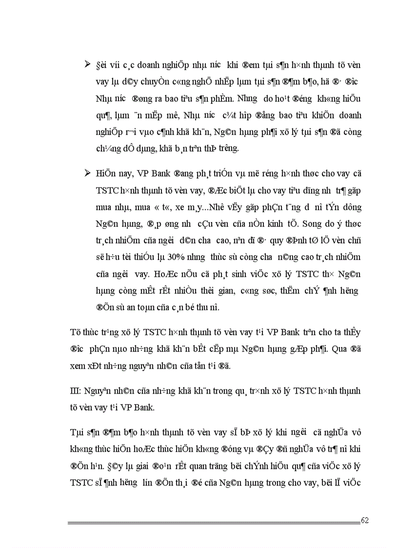 image for page Xử lý tài sản thế chấp (TSTC) hình thành từ vốn vay tại Ngân hàng thương mại cổ phần các doanh nghiệp ngoài quốc doanh Việt Nam