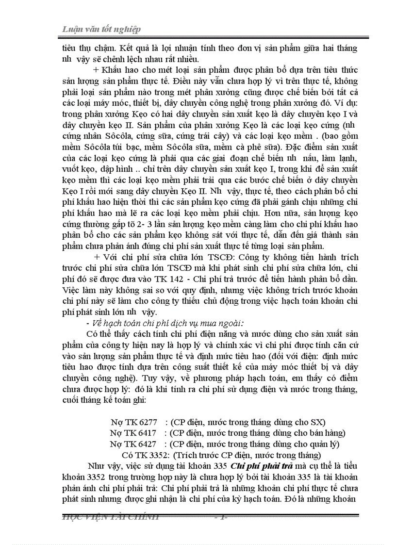 image for page Tình hình thực tế về kế toán tập hợp chi phí và tính giá thành sản phẩm tại công ty bánh kẹo hải châu