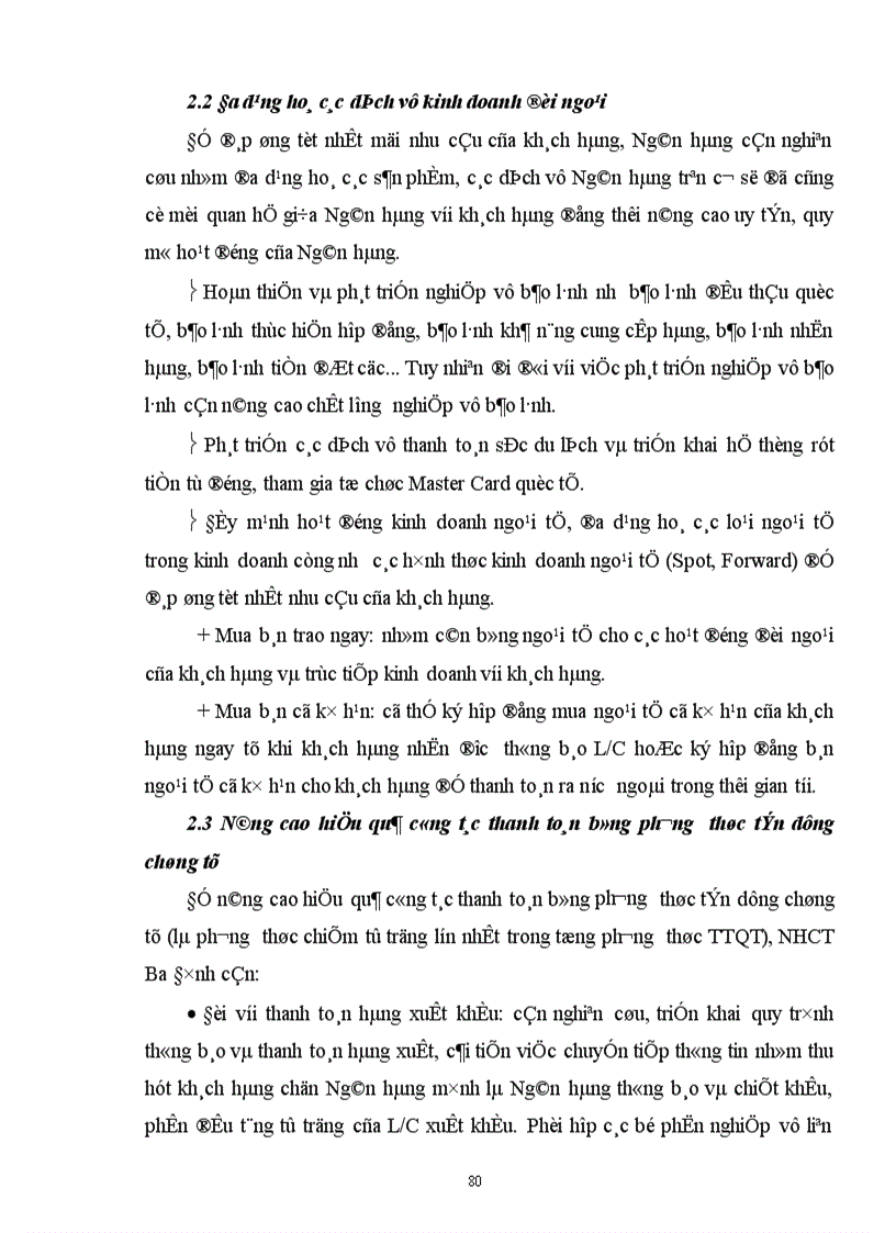 image for page Thực trạng hoạt động thanh toán quốc tế tại NHCT Ba Đình