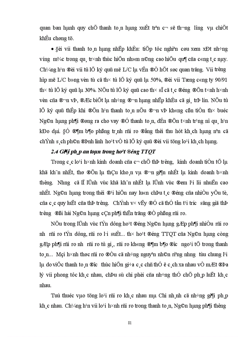 image for page Thực trạng hoạt động thanh toán quốc tế tại NHCT Ba Đình