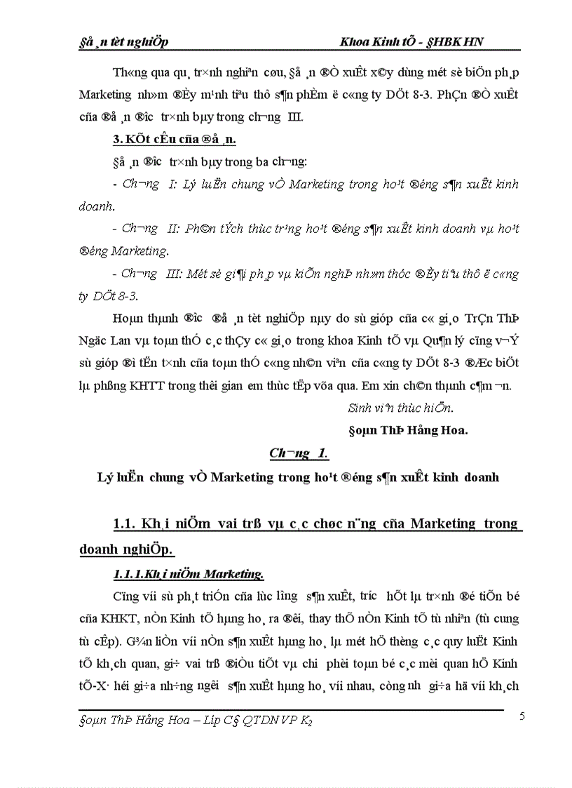 image for page Ứng dụng Marketing nhằm thúc đẩy tiêu thụ ở Công ty Dệt 8-3