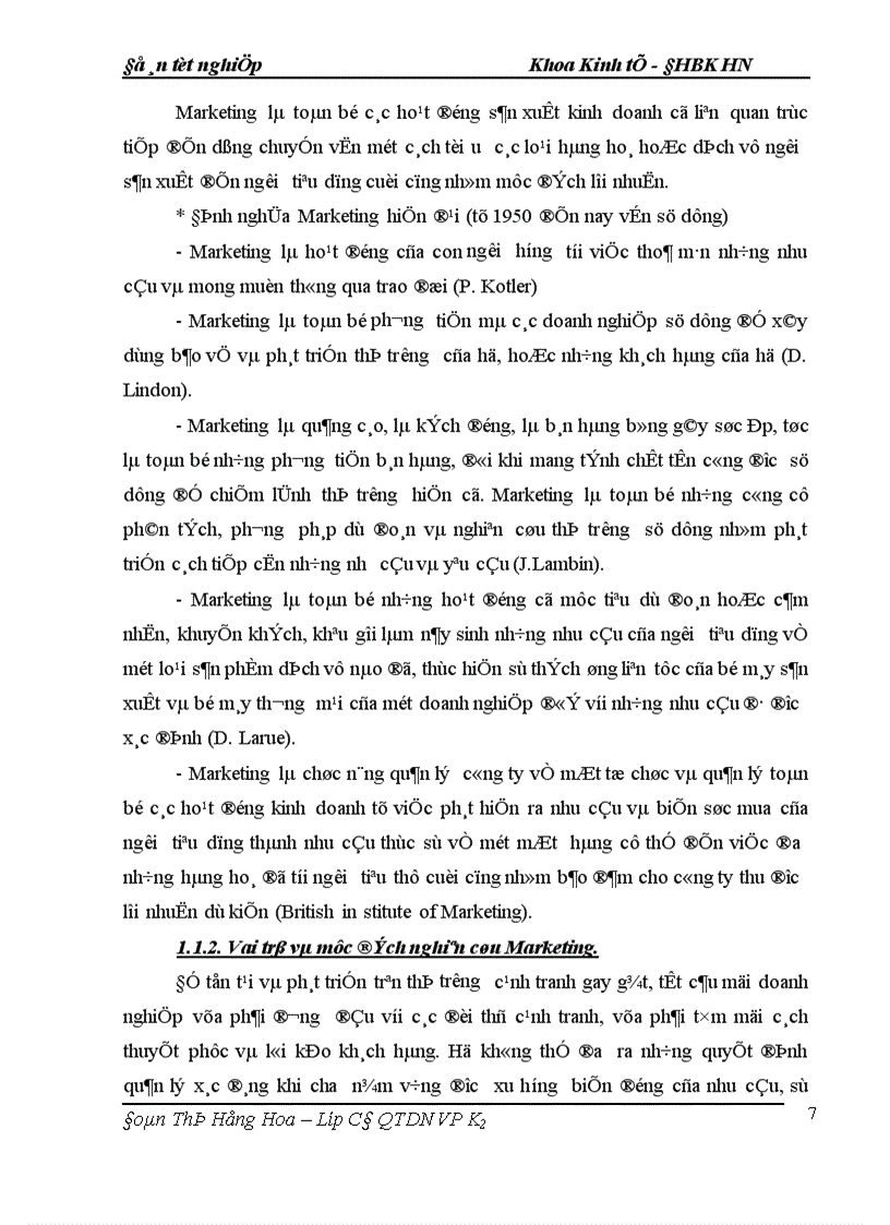 image for page Ứng dụng Marketing nhằm thúc đẩy tiêu thụ ở Công ty Dệt 8-3