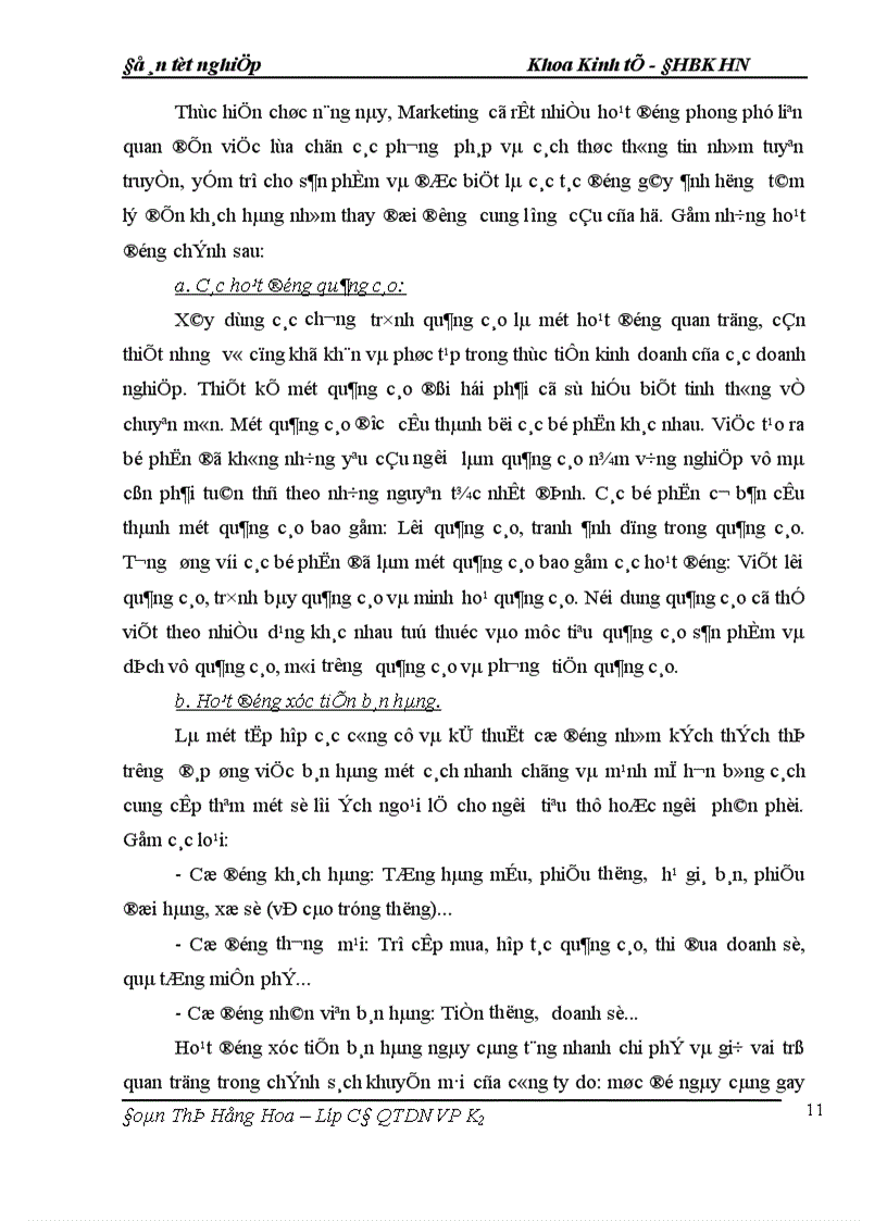 image for page Ứng dụng Marketing nhằm thúc đẩy tiêu thụ ở Công ty Dệt 8-3