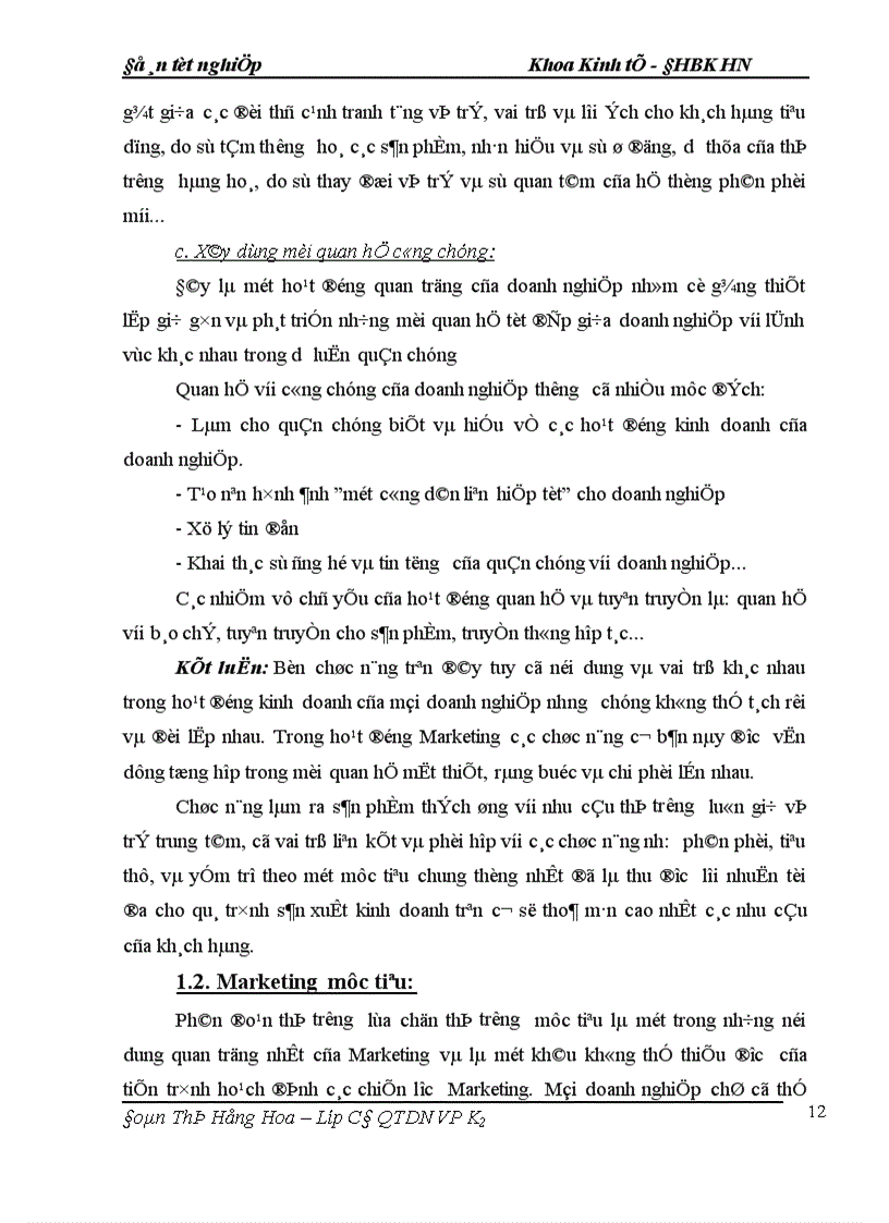 image for page Ứng dụng Marketing nhằm thúc đẩy tiêu thụ ở Công ty Dệt 8-3