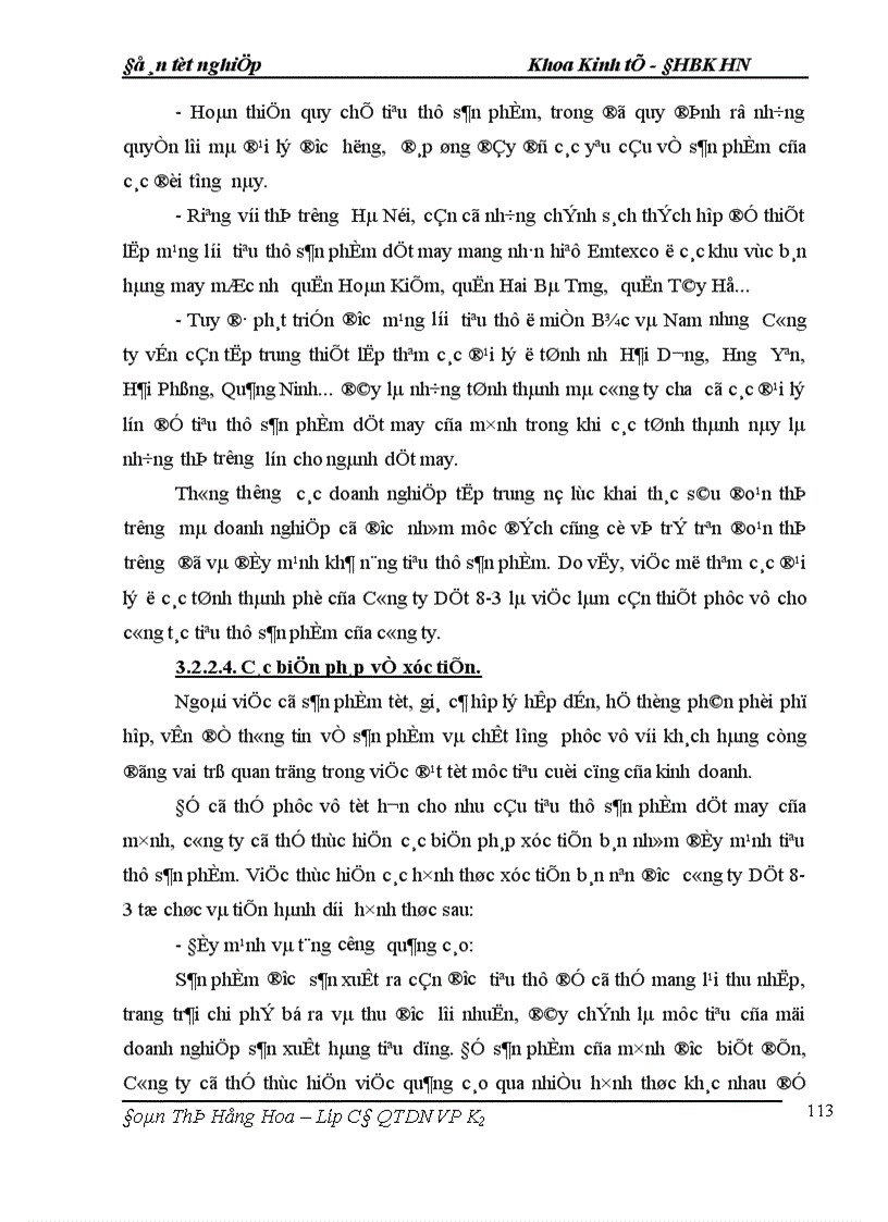 image for page Ứng dụng Marketing nhằm thúc đẩy tiêu thụ ở Công ty Dệt 8-3