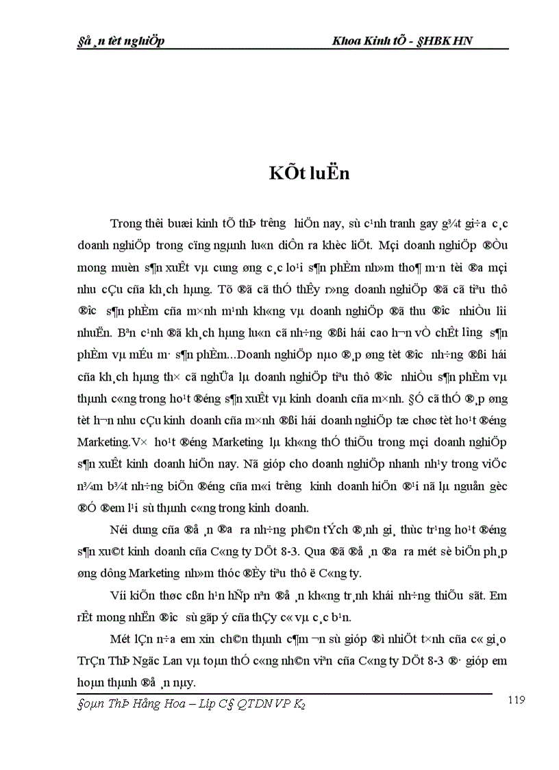 image for page Ứng dụng Marketing nhằm thúc đẩy tiêu thụ ở Công ty Dệt 8-3