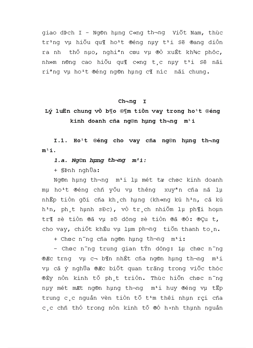 image for page Thực trạng hoạt động đảm bảo tiền vay bằng tài sản cầm cố, thế chấp của khách hàng vay tại Sở giao dịch I - Ngân hàng Công thương Việt Nam