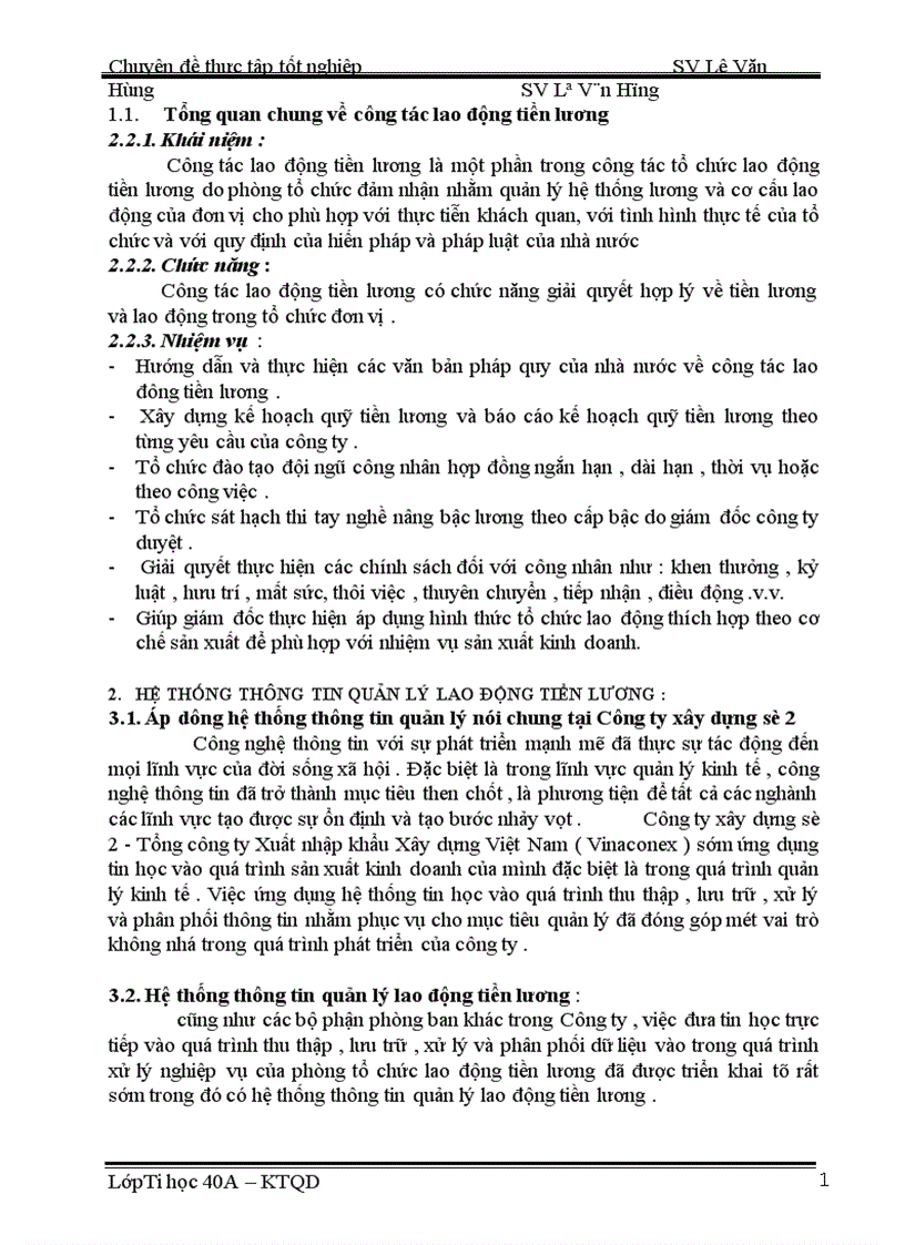 image for page Ứng dụng tin học trong công tác quản lý Lao động tiền lương tại công ty xây dựng số 2 – Vinaconex