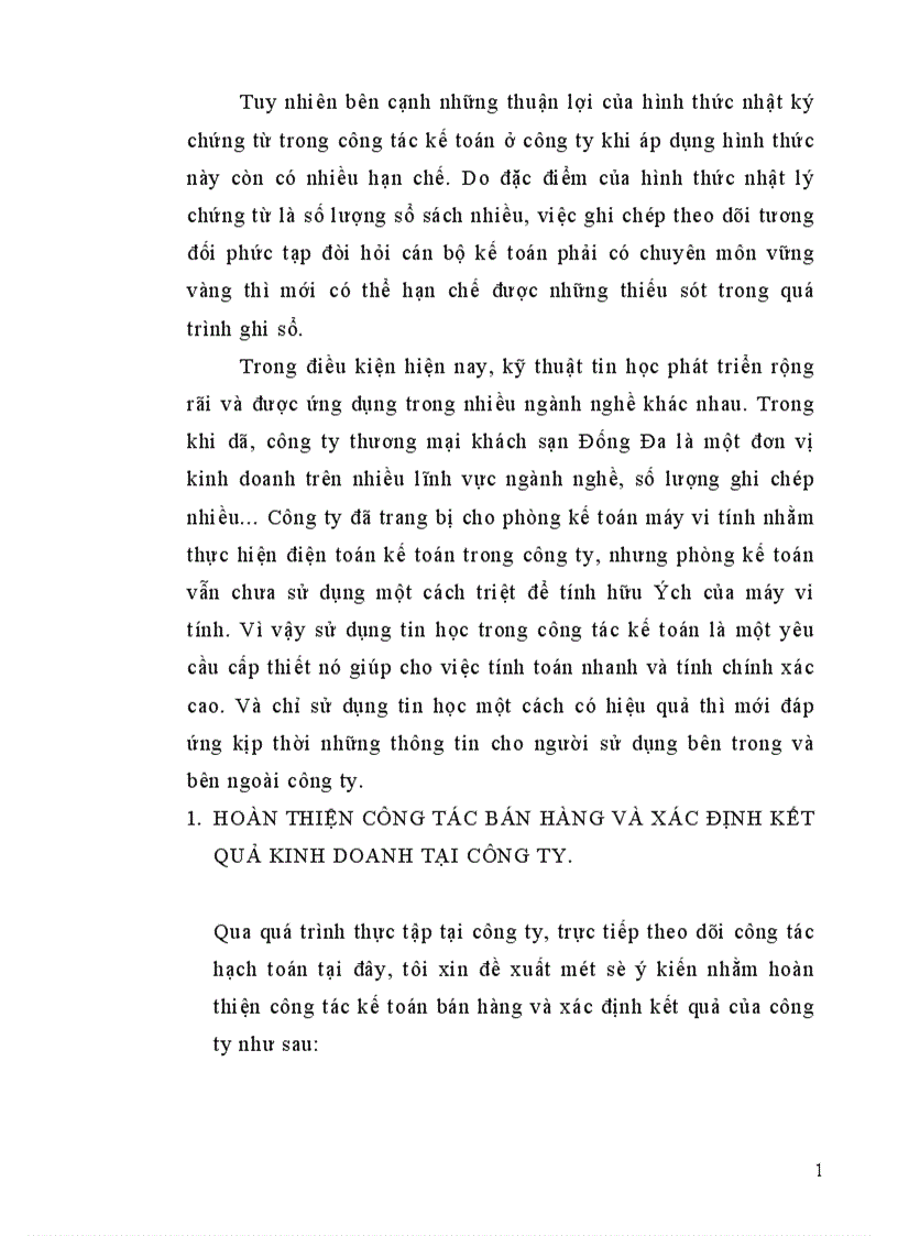 image for page Thực trạng tổ chức kế toán bán hàng và xác định kết quả hoạt động kinh doanh tại công ty thương mại khách sạn Đống Đa