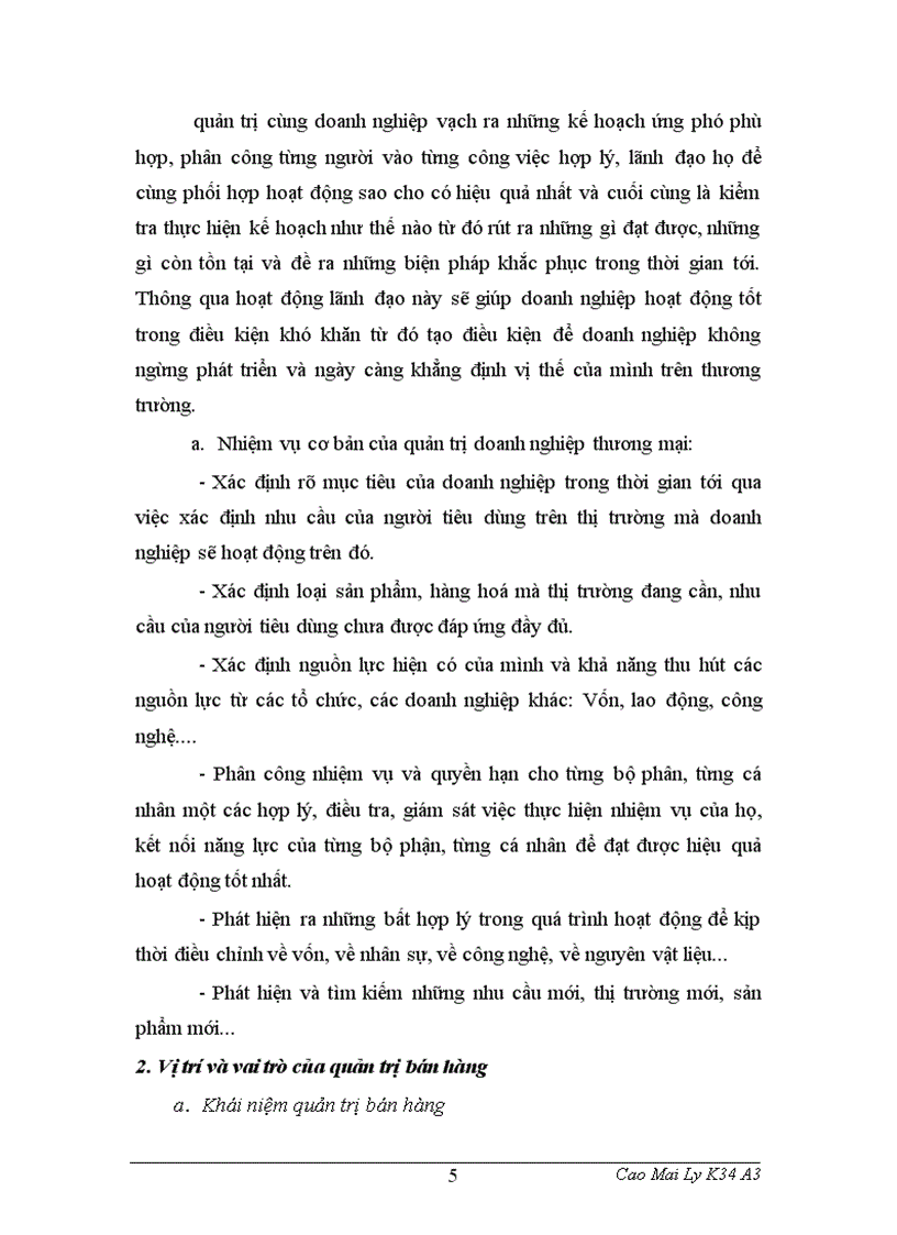 image for page Khảo sát và phân tích thực trạng quản trị bán hàng của chi nhánh công ty TNHH XLCN và TM Lê An