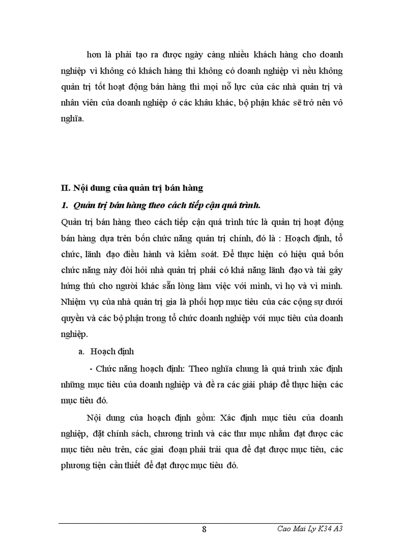 image for page Khảo sát và phân tích thực trạng quản trị bán hàng của chi nhánh công ty TNHH XLCN và TM Lê An