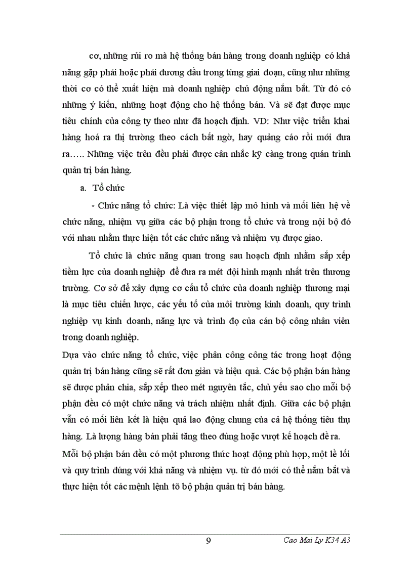 image for page Khảo sát và phân tích thực trạng quản trị bán hàng của chi nhánh công ty TNHH XLCN và TM Lê An