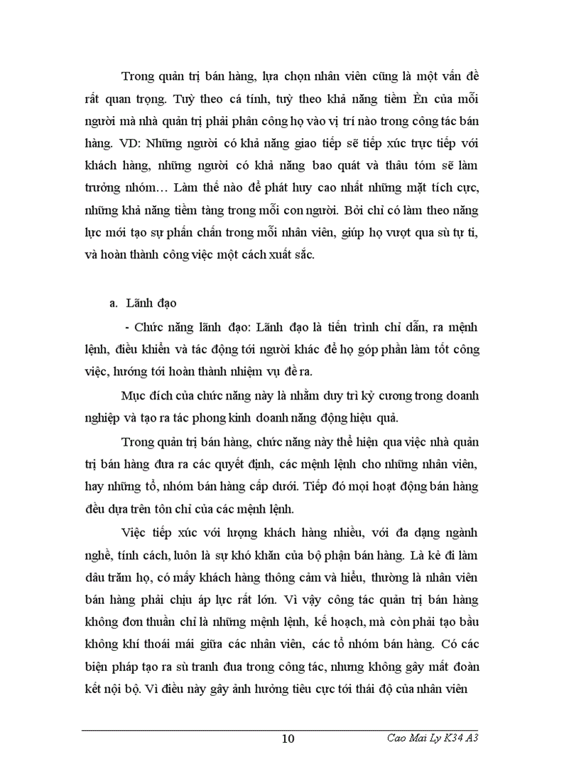 image for page Khảo sát và phân tích thực trạng quản trị bán hàng của chi nhánh công ty TNHH XLCN và TM Lê An