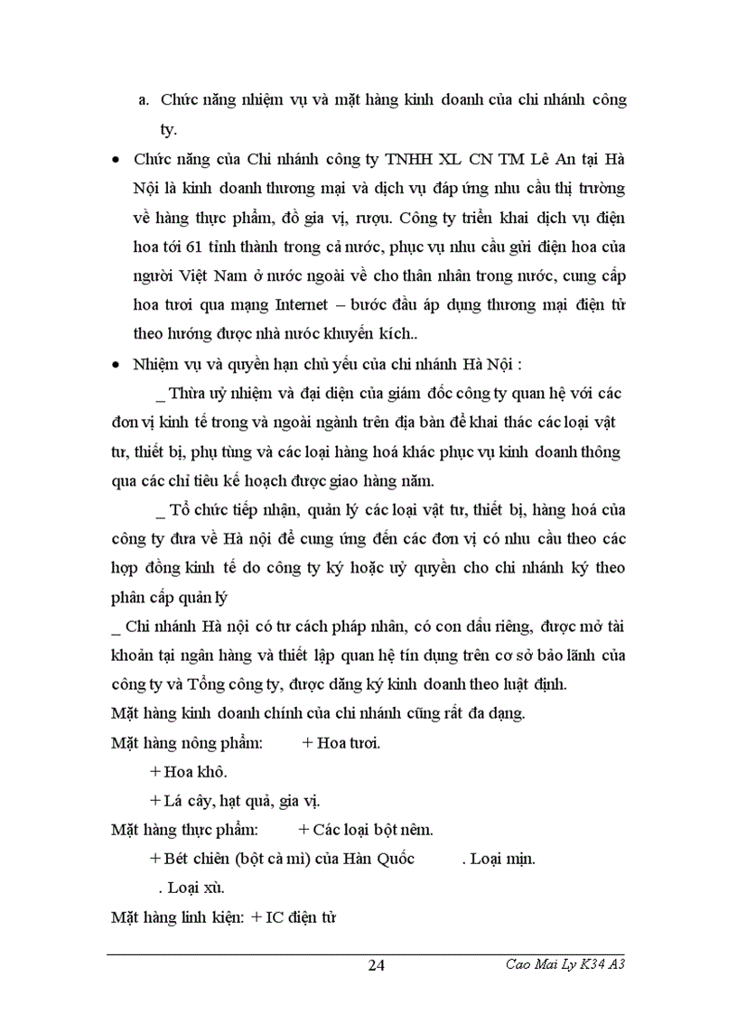 image for page Khảo sát và phân tích thực trạng quản trị bán hàng của chi nhánh công ty TNHH XLCN và TM Lê An