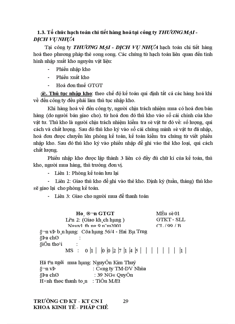 image for page Thực trạng công tác hạch toán kế toán tại công ty Thương mạI- dịch vụ Nhựa