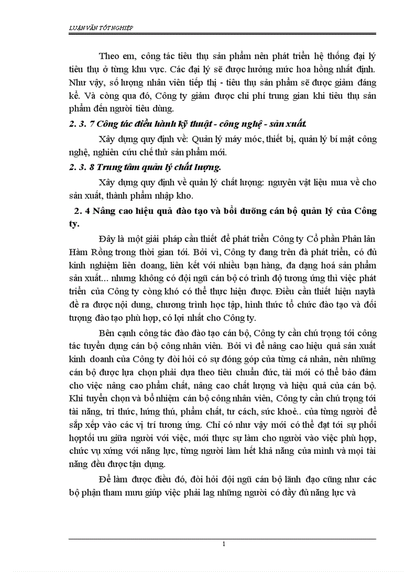 image for page Phân tích thực trạng bộ máy quản lý của Công ty Cổ phần Phân lân Hàm Rồng.