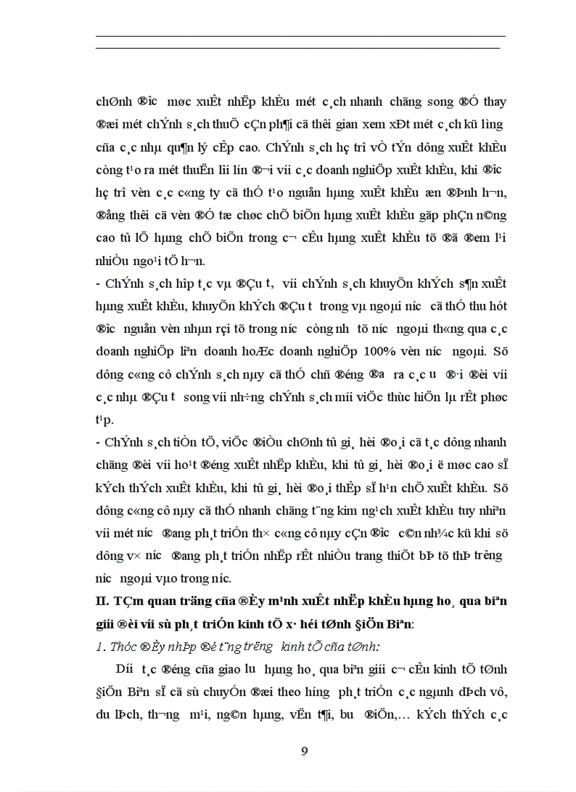 image for page Một số giải pháp nhằm đẩy mạnh xuất khẩu hoá qua biên giới Điện Biên của sở thương mại và du lịch Điện Biên