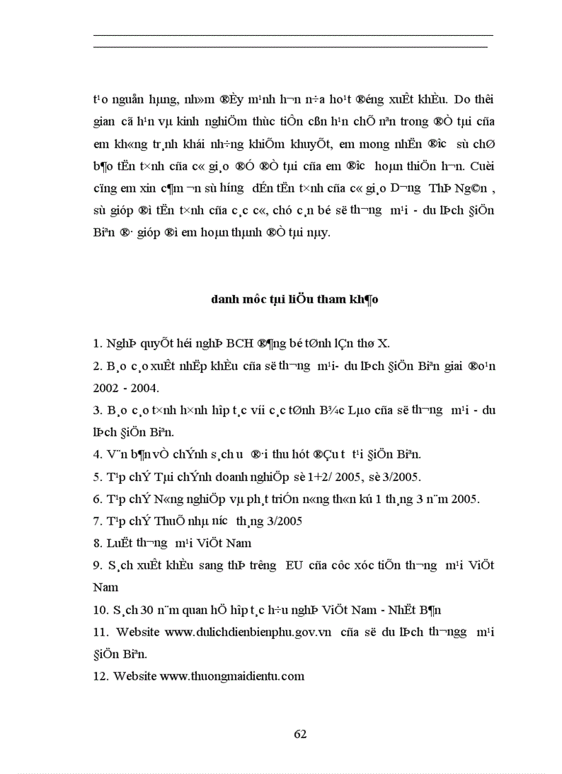 image for page Một số giải pháp nhằm đẩy mạnh xuất khẩu hoá qua biên giới Điện Biên của sở thương mại và du lịch Điện Biên