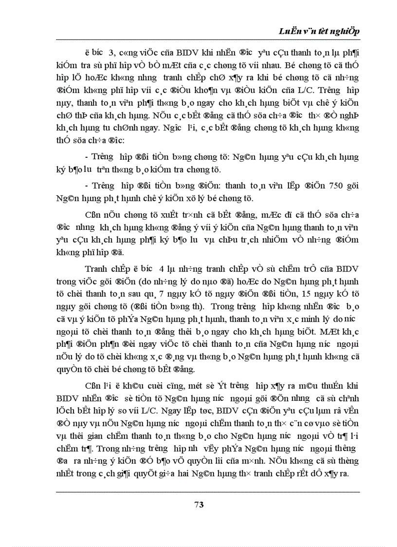 image for page Các biện pháp nhằm hạn chế tranh chấp trong thanh toán quốc tế theo phương thức tín dụng chứng từ tại Ngân hàng Đầu tư và Phát triển Việt Nam