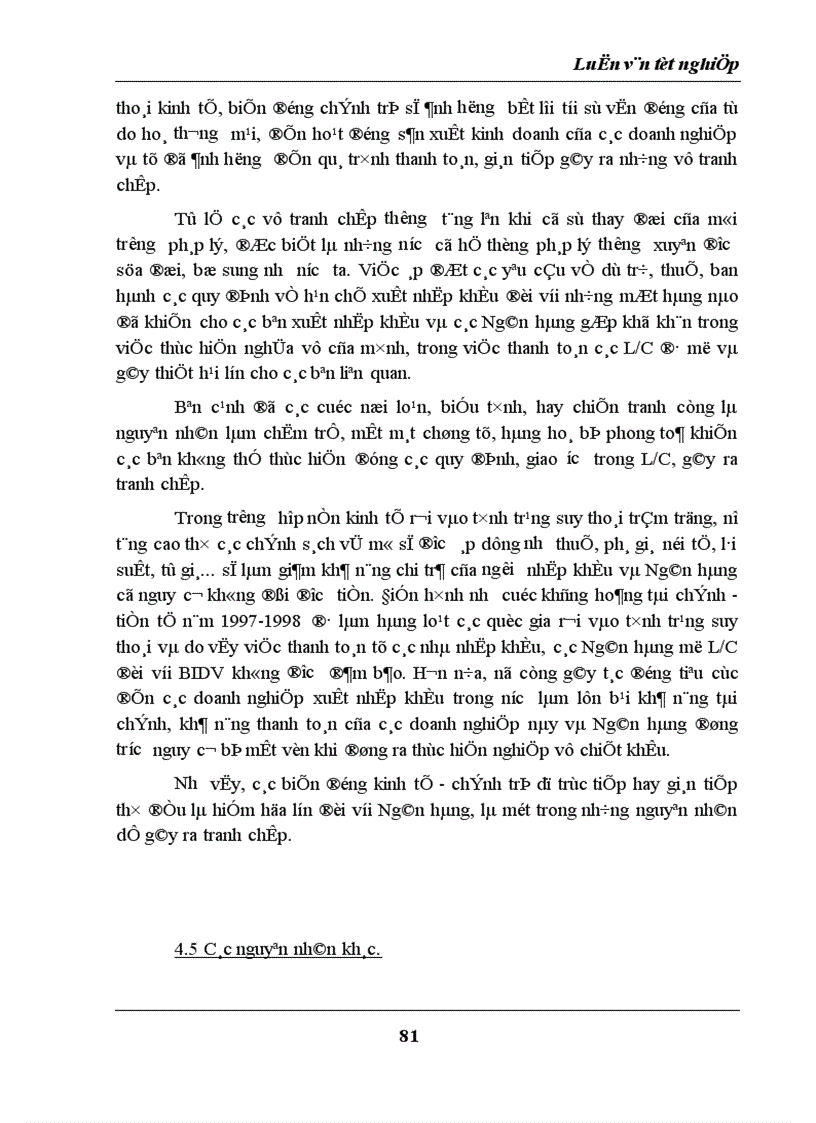 image for page Các biện pháp nhằm hạn chế tranh chấp trong thanh toán quốc tế theo phương thức tín dụng chứng từ tại Ngân hàng Đầu tư và Phát triển Việt Nam