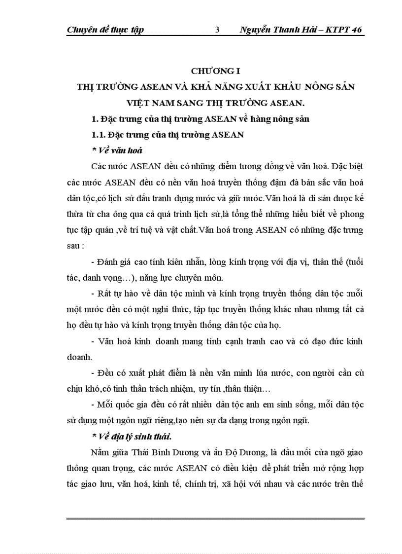 image for page Thực trạng và giải pháp đẩy mạnh XK nông sản của công ty TNHH NN một thành viên XNK và đầu tư Hà Nội – UNIMEX HANOI sang thị trường ASEAN
