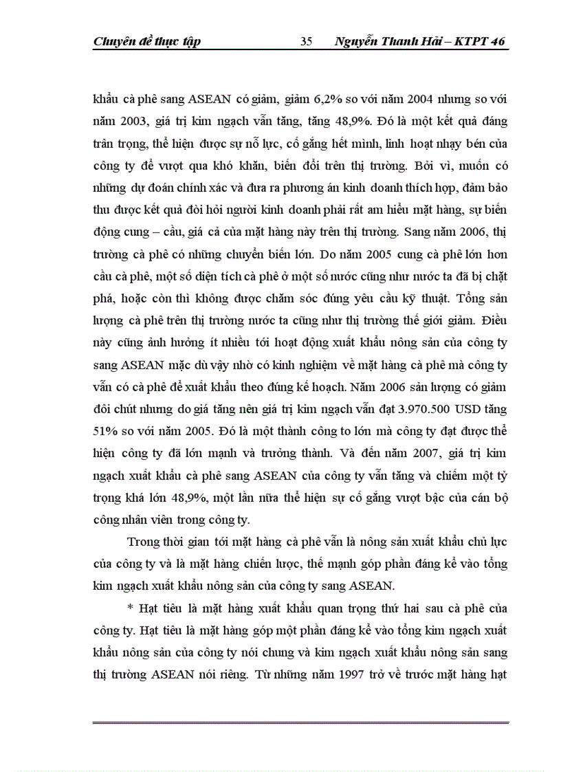 image for page Thực trạng và giải pháp đẩy mạnh XK nông sản của công ty TNHH NN một thành viên XNK và đầu tư Hà Nội – UNIMEX HANOI sang thị trường ASEAN