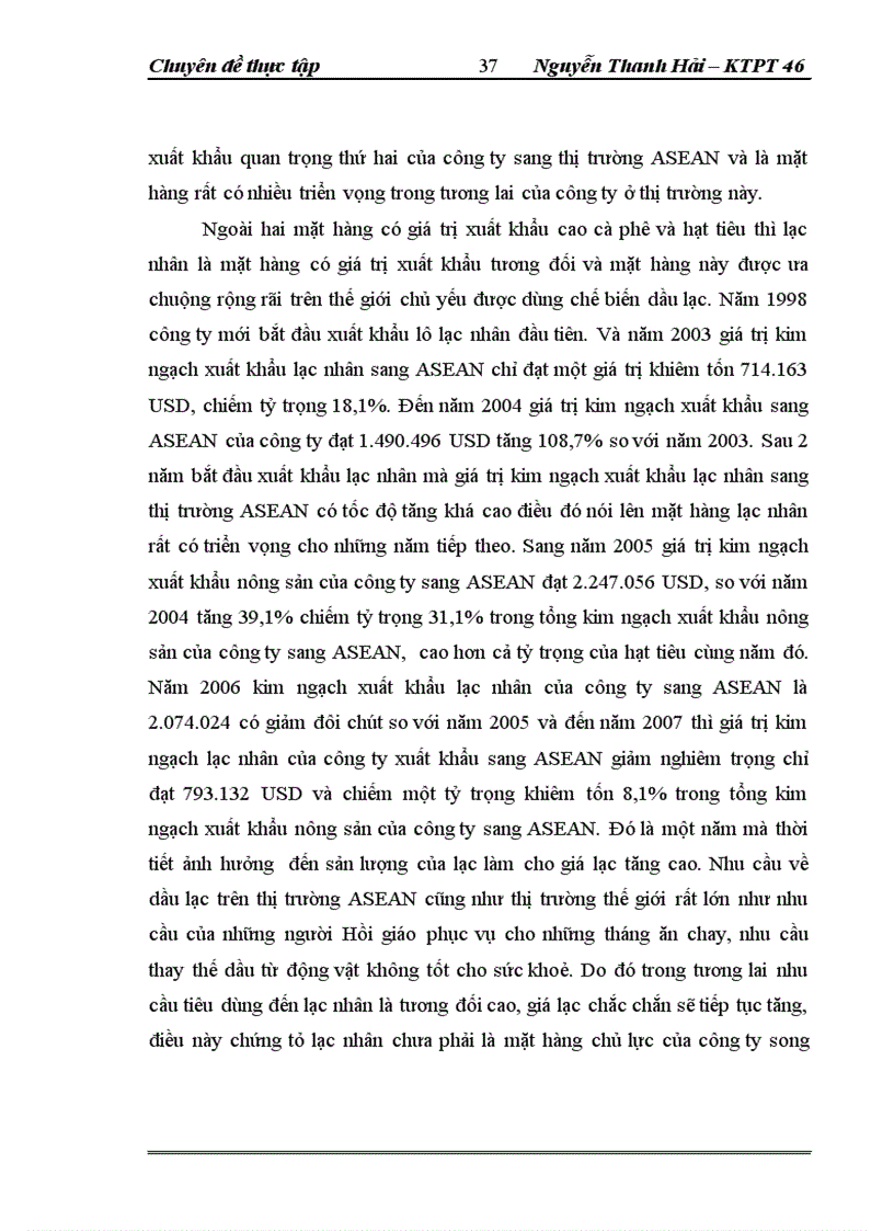 image for page Thực trạng và giải pháp đẩy mạnh XK nông sản của công ty TNHH NN một thành viên XNK và đầu tư Hà Nội – UNIMEX HANOI sang thị trường ASEAN