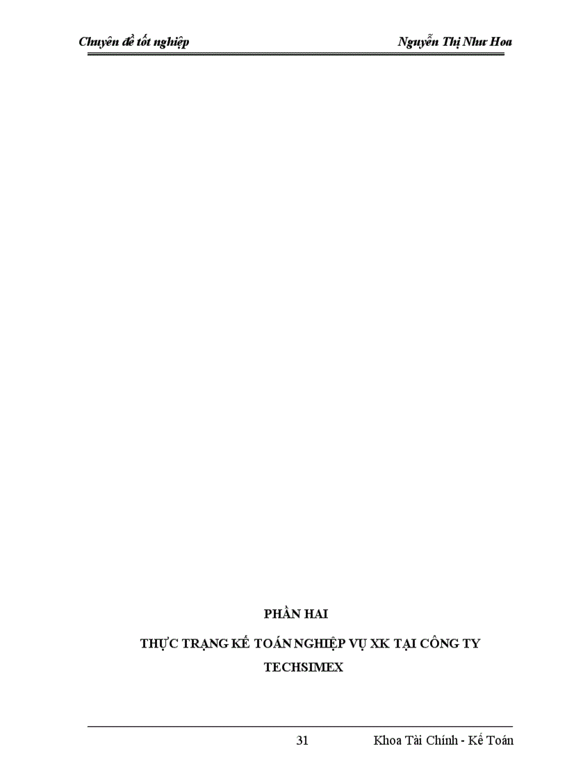 image for page Hoàn thiện kế toán nghiệp vụ xuất khẩu tại công ty TECHSIMEX