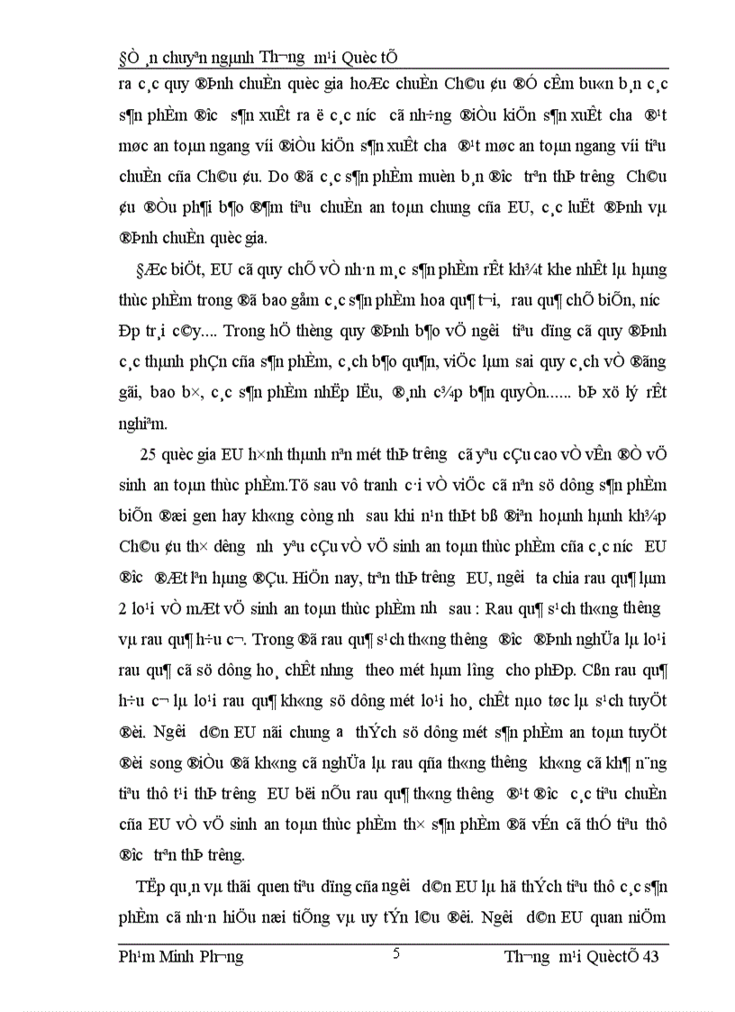 image for page Tập quán, thị hiếu tiêu dùng và kênh phân phối của thị trường EU đối với mặt hàng rau quả