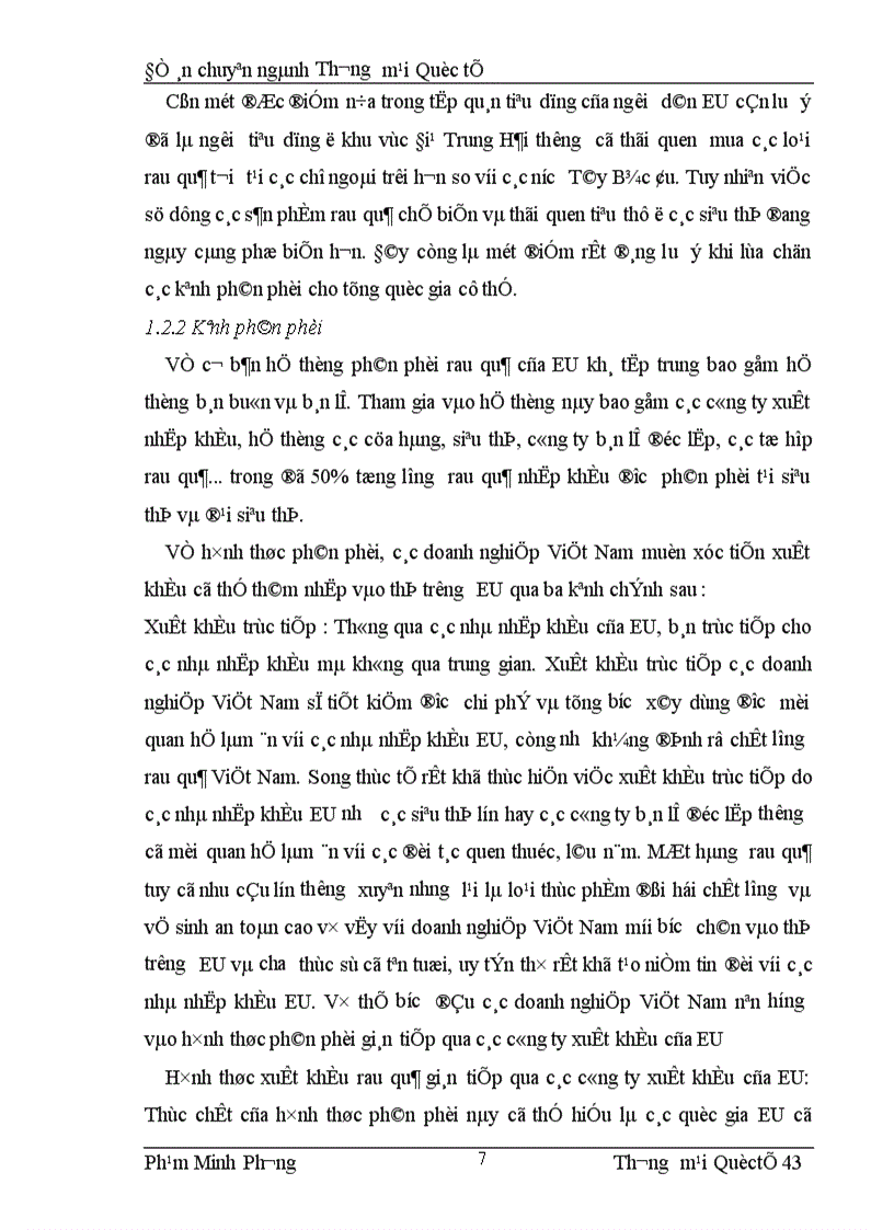 image for page Tập quán, thị hiếu tiêu dùng và kênh phân phối của thị trường EU đối với mặt hàng rau quả
