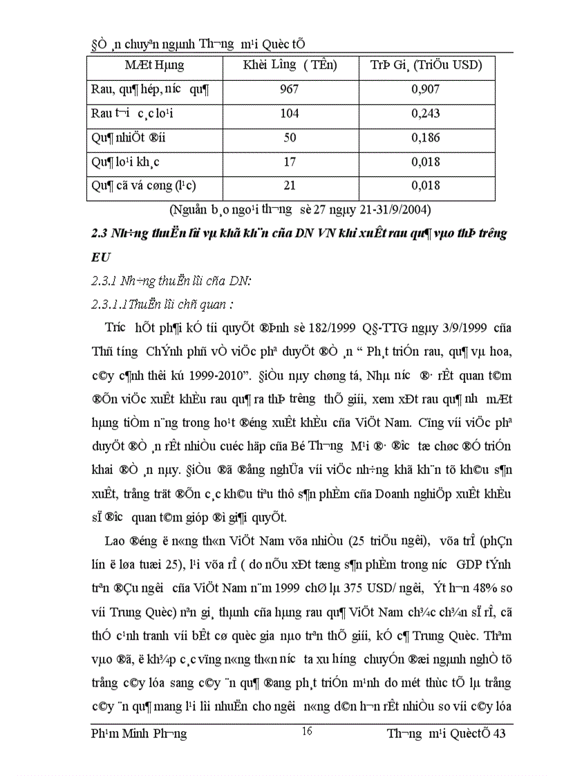 image for page Tập quán, thị hiếu tiêu dùng và kênh phân phối của thị trường EU đối với mặt hàng rau quả