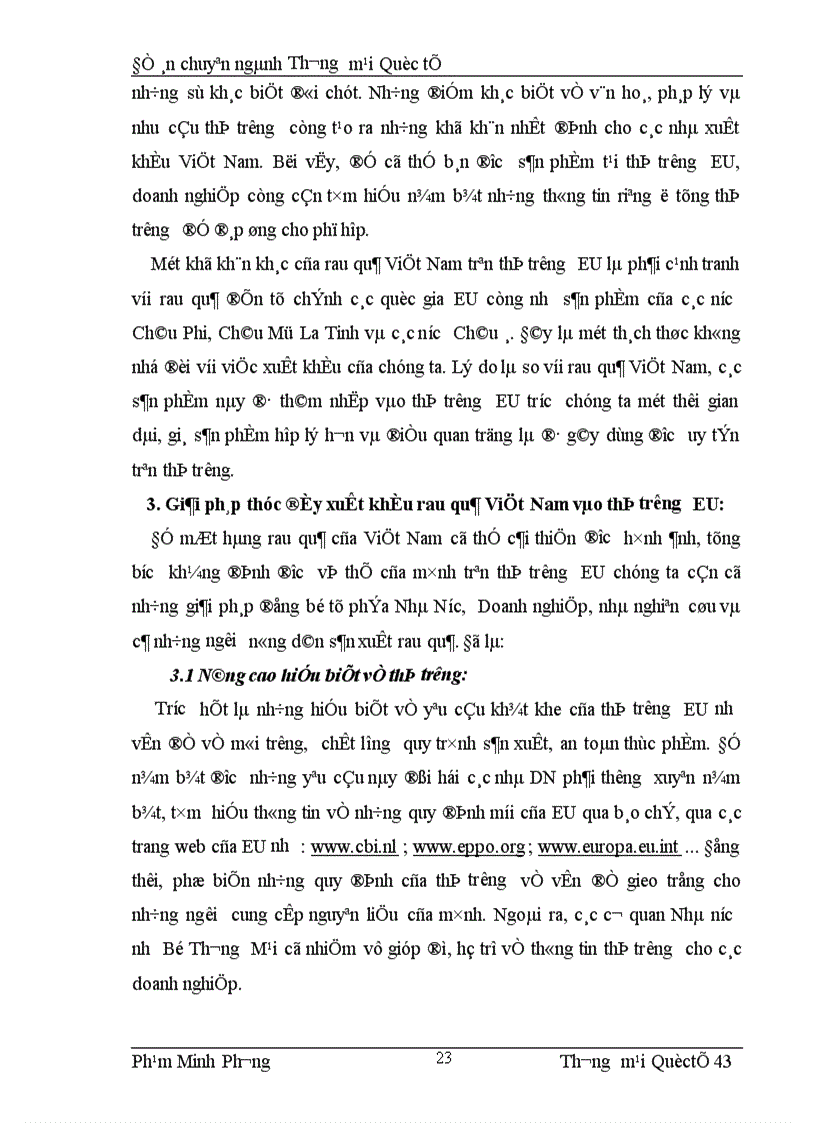 image for page Tập quán, thị hiếu tiêu dùng và kênh phân phối của thị trường EU đối với mặt hàng rau quả