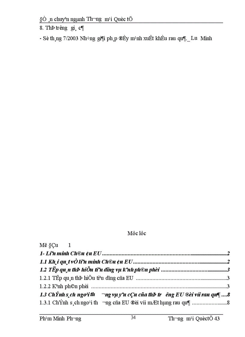 image for page Tập quán, thị hiếu tiêu dùng và kênh phân phối của thị trường EU đối với mặt hàng rau quả