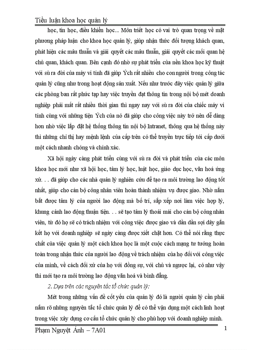 image for page Những đòi hỏi của tính khoa học trong quản lý