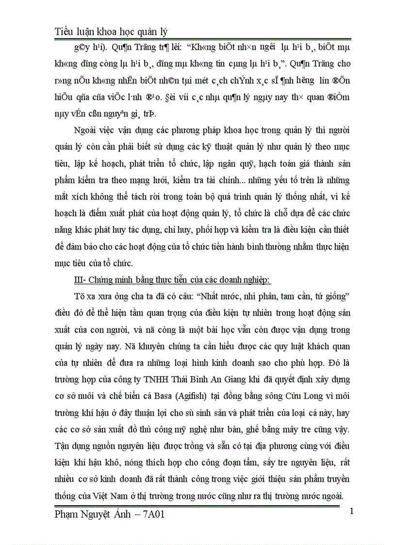 image for page Những đòi hỏi của tính khoa học trong quản lý