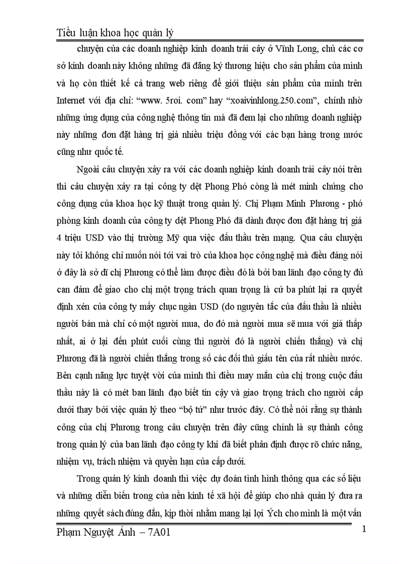 image for page Những đòi hỏi của tính khoa học trong quản lý