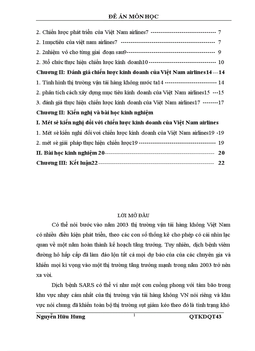 image for page Chiến lược kinh doanh của việt nam airlines sinh viên thực hiện