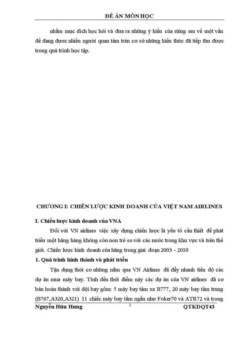 image for page Chiến lược kinh doanh của việt nam airlines sinh viên thực hiện