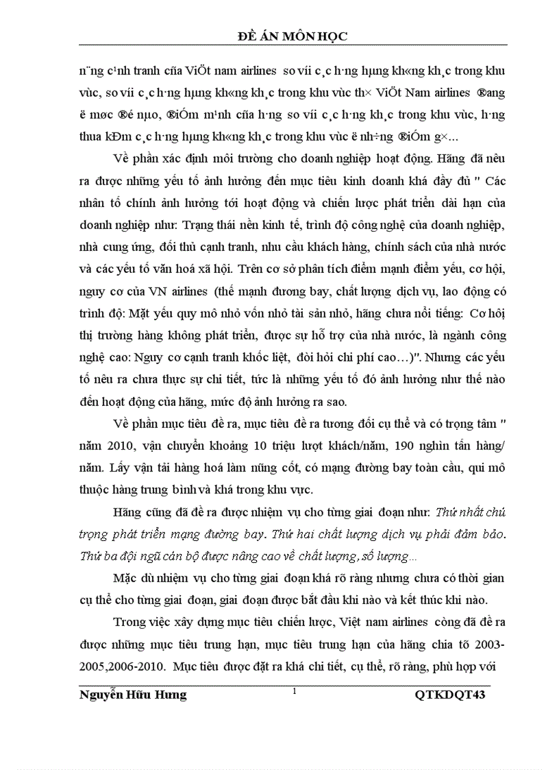 image for page Chiến lược kinh doanh của việt nam airlines sinh viên thực hiện